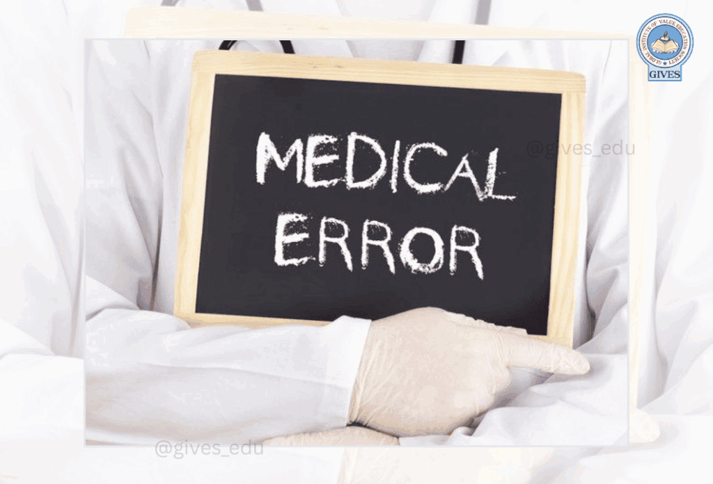 Medical error diagnosis, patient safety, healthcare mistake, medical mistake sign, healthcare error concept.